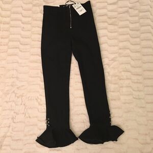 Zara Flamingo Skinny Jeans Metallic Piercing Sz 6